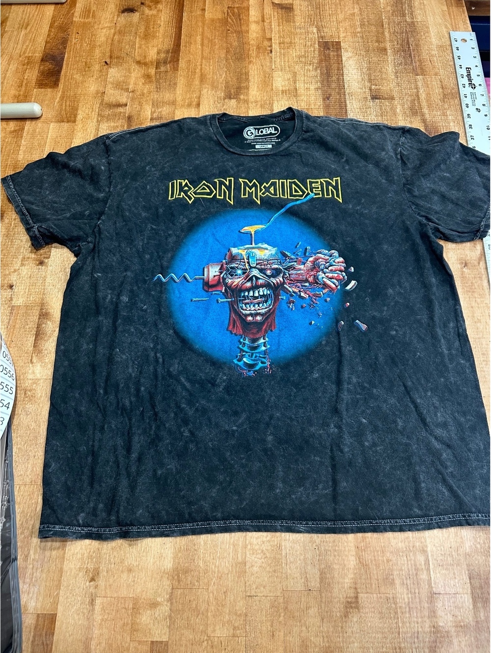 Iron Maiden Graphic Band T-Shirt Large Black Cotton